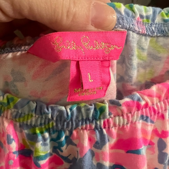 Lilly Pulitzer Loro Midi Tiered Dress - Size L - Blue Peri Sunrise Bay - Picture 10 of 12